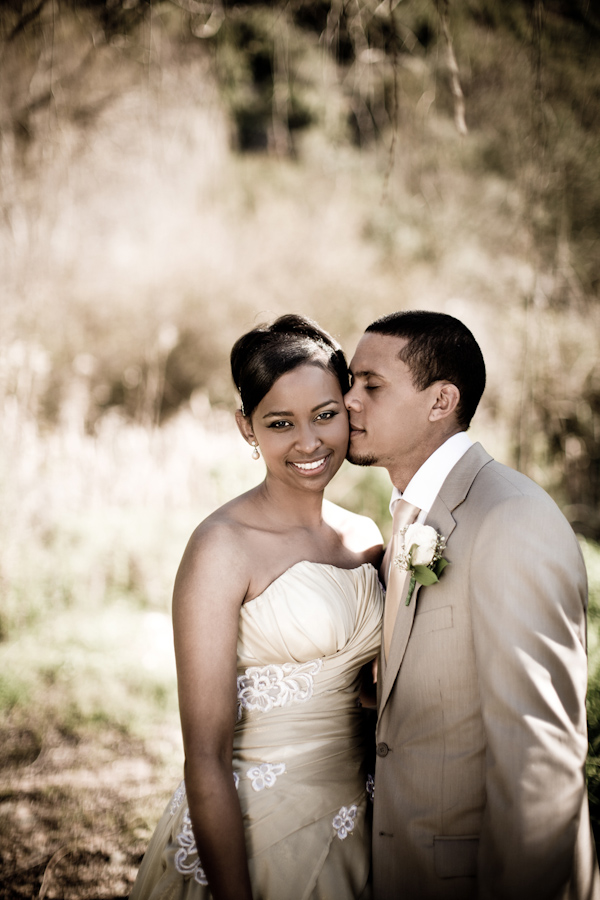 grey wedding suit with champagne tie - wedding photo by Christine Meintjes Photography